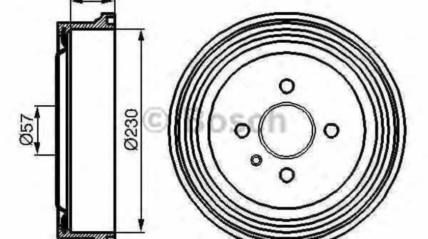 Tambur frana OPEL ASTRA G hatchback F48 F08 BOSCH 0 986 477 100