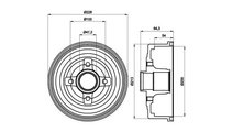 Tambur frana Opel CORSA C caroserie (F08, W5L) 200...