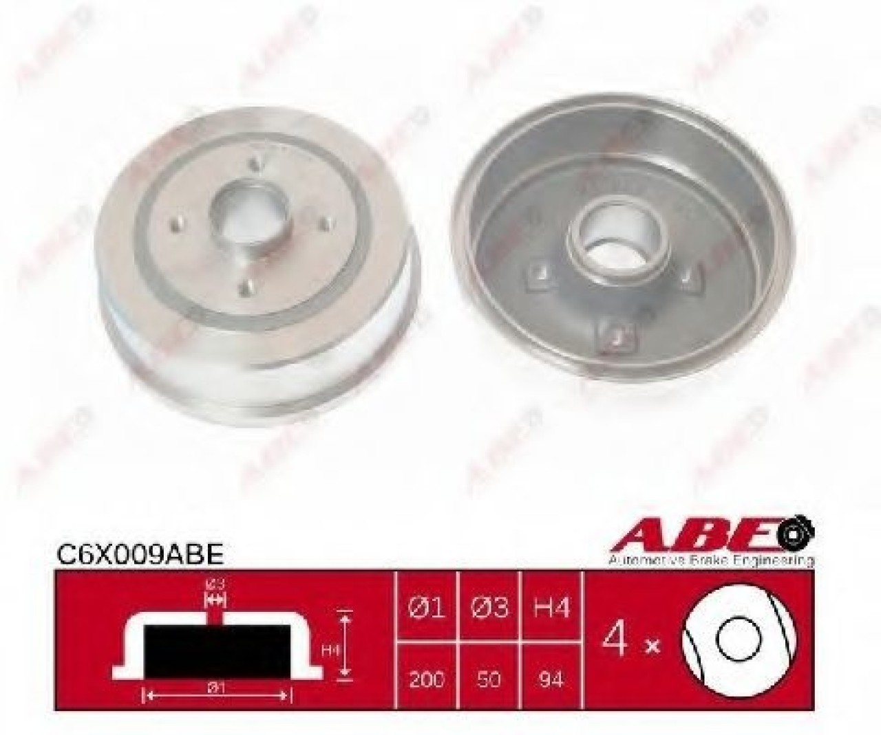 Tambur frana OPEL CORSA C (F08, F68) (2000 - 2009) ABE C6X009ABE piesa NOUA