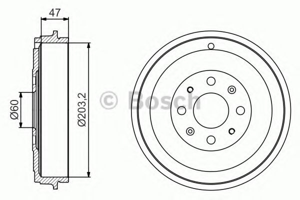 Tambur frana OPEL CORSA D (2006 - 2016) BOSCH 0 986 477 207 piesa NOUA