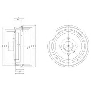 Tambur frana OPEL MERIVA (2003 - 2010) DELPHI BF367 piesa NOUA