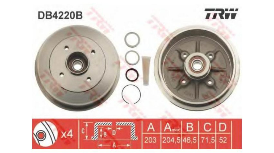 Tambur frana Peugeot 206 limuzina 2007-2016 #2 0986477124