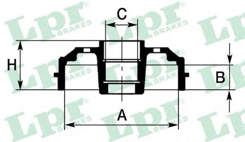 Tambur frana PEUGEOT 206+ (T3E) (2009 - 2016) LPR 7D0472 piesa NOUA