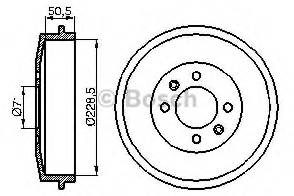 Tambur frana PEUGEOT 406 (8B) (1995 - 2005) BOSCH 0 986 477 060 piesa NOUA