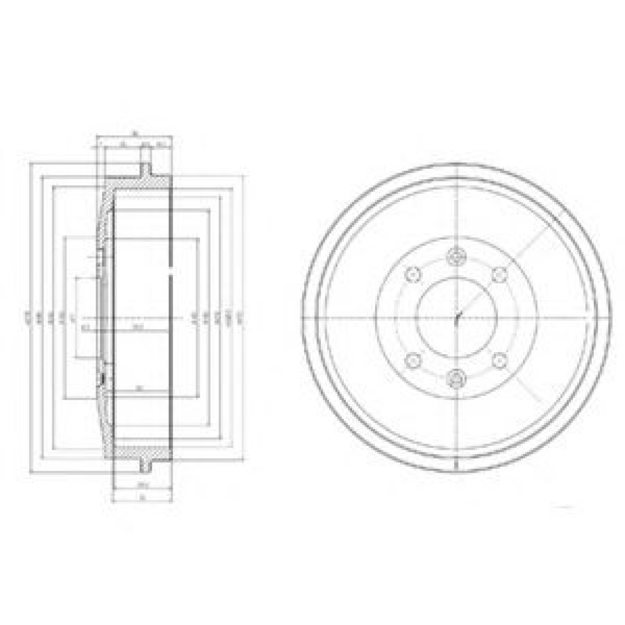 Tambur frana PEUGEOT 406 Estate (8E/F) (1996 - 2004) DELPHI BF169 piesa NOUA