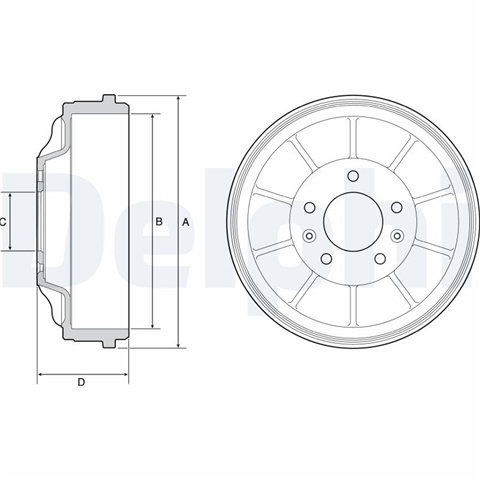 Tambur Frana Pret/buc Delphi Fiat BF562