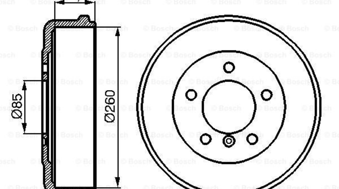 Tambur frana puntea spate (0986477038 BOSCH) MERCEDES-BENZ,PUCH