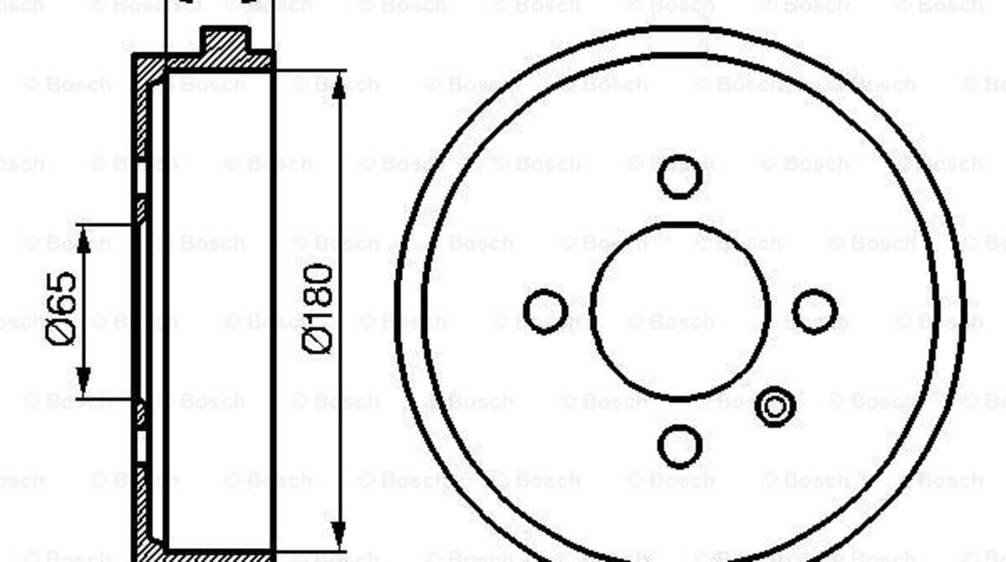 Tambur frana puntea spate (0986477105 BOSCH) VW