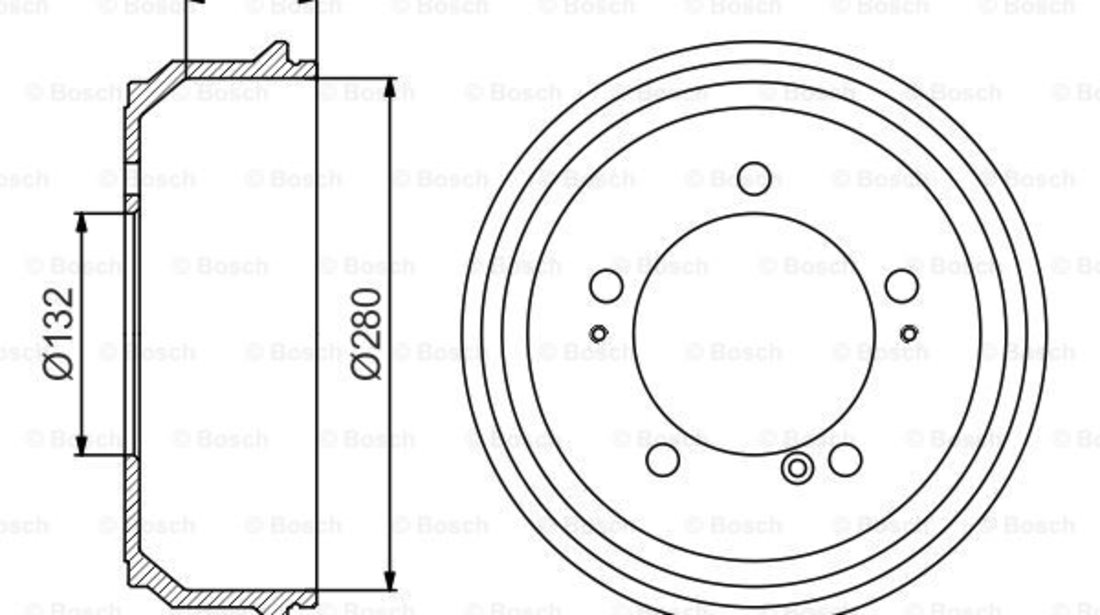 Tambur frana puntea spate (0986477169 BOSCH) OPEL,RENAULT,VAUXHALL