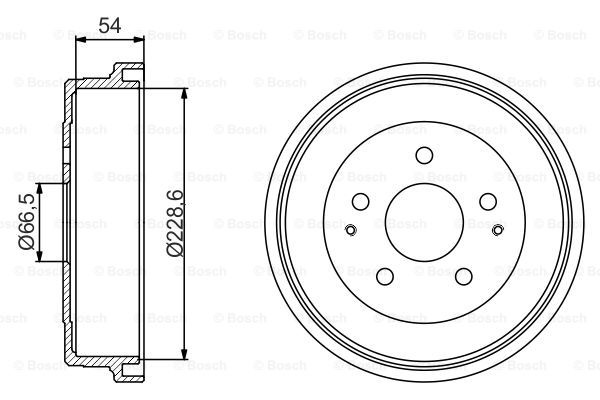 Tambur frana puntea spate (0986477230 BOSCH) DAIHATSU,TOYOTA