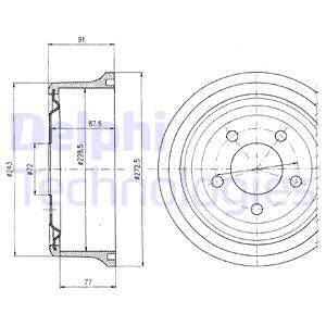 Tambur frana puntea spate (BF364 DLP) JEEP