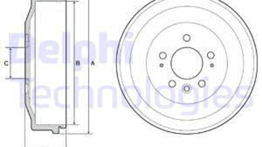 Tambur frana puntea spate (BF558 DELPHI) VW