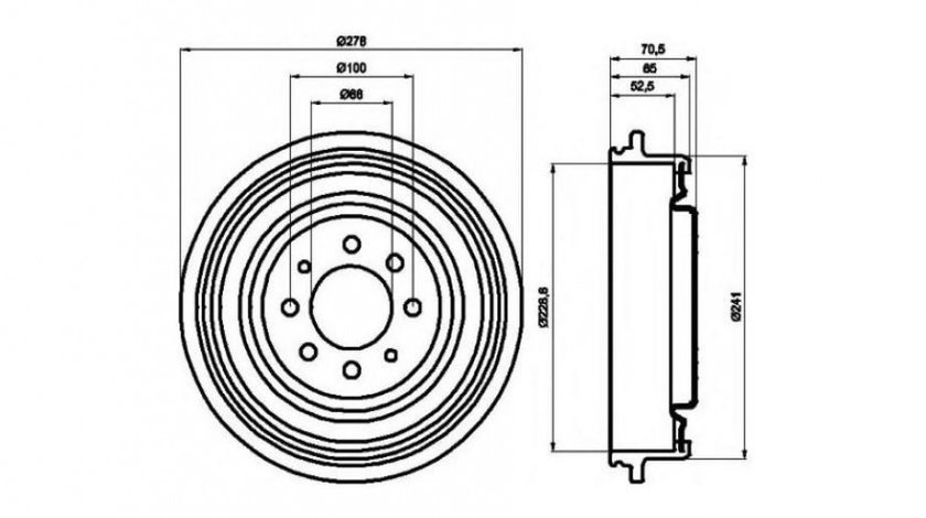 Tambur frana Renault ESPACE Mk II (J/S63_) 1991-1996 #2 0986477067