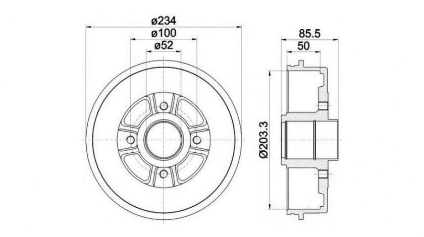 Tambur frana Renault LAGUNA I (B56_, 556_) 1993-2001 #2 14725510