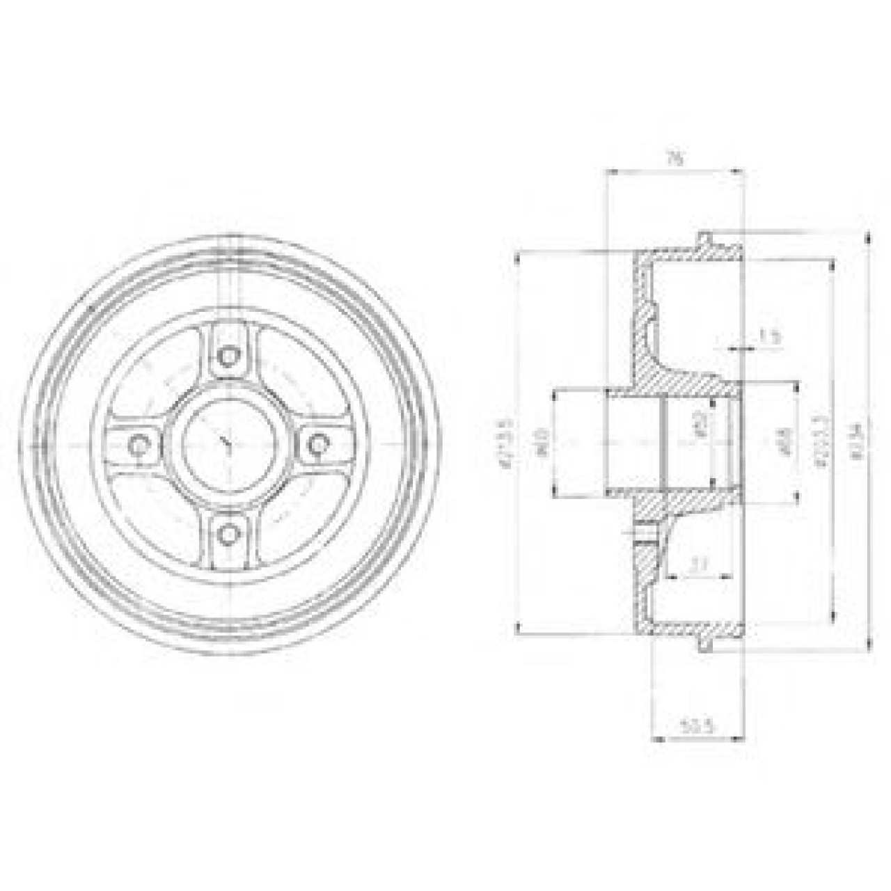 Tambur frana RENAULT SCENIC I (JA0/1) (1999 - 2003) DELPHI BF427 piesa NOUA