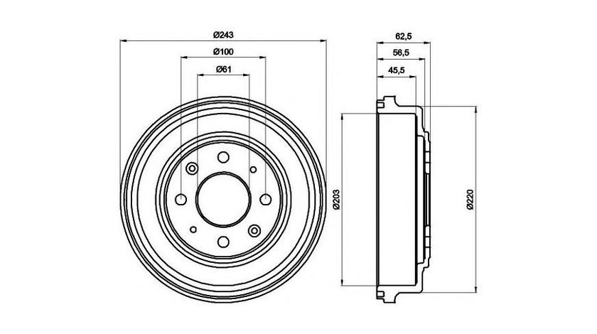 Tambur frana Rover 200 hatchback (XW) 1989-1995 #2 0986477059