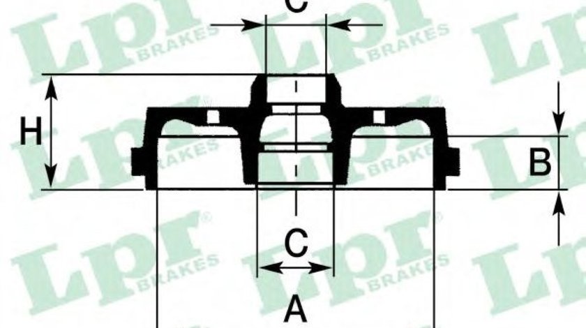 Tambur frana SEAT AROSA (6H) (1997 - 2004) LPR 7D0226 piesa NOUA