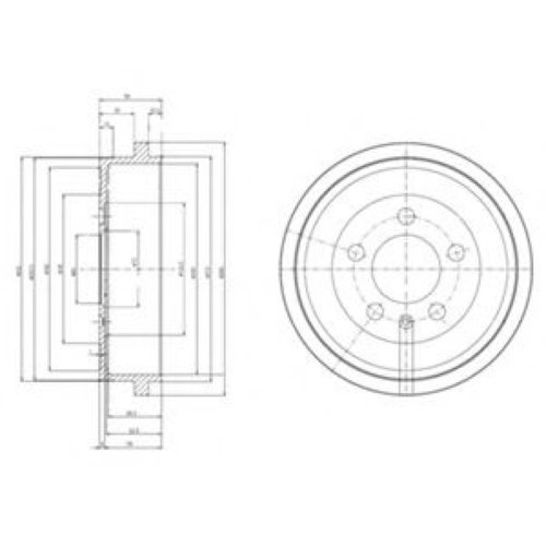 Tambur frana SEAT CORDOBA (6L2) (2002 - 2009) DELPHI BF463 piesa NOUA