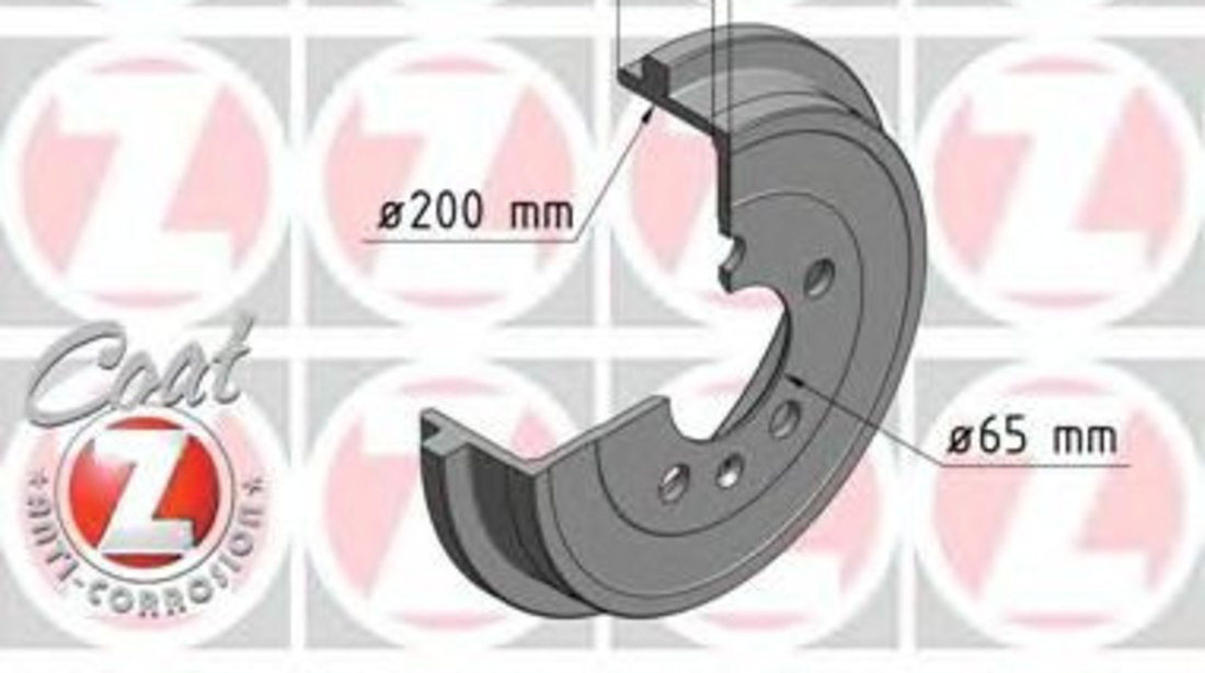 Tambur frana SEAT IBIZA IV (6L1) (2002 - 2009) ZIMMERMANN 100.1649.20 piesa NOUA