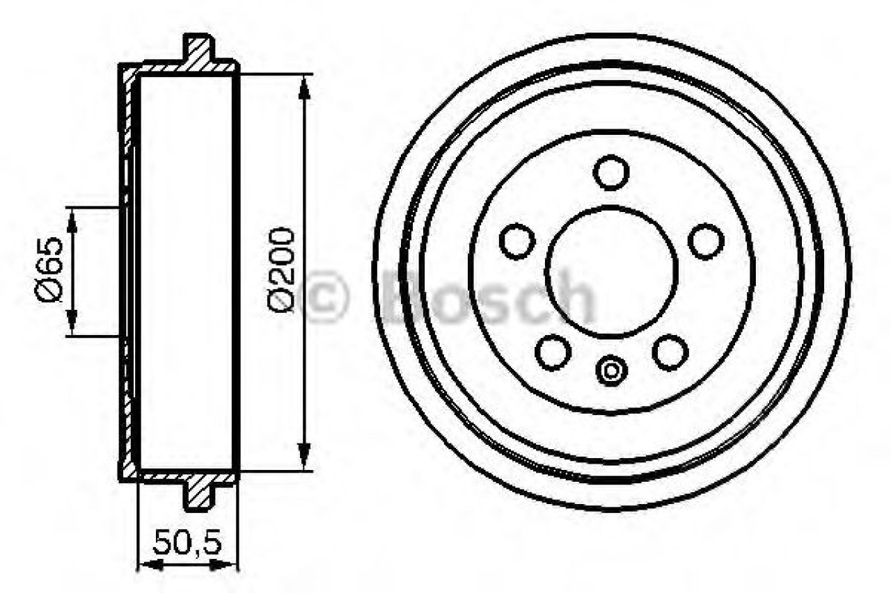 Tambur frana SKODA FABIA II Combi (2007 - 2014) BOSCH 0 986 477 133 piesa NOUA