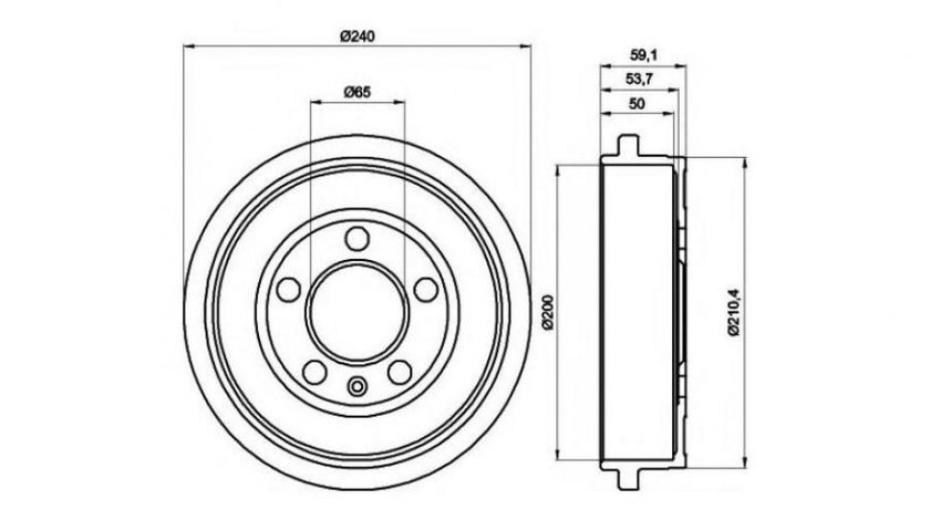 Tambur frana Skoda FABIA limuzina (6Y3) 1999-2007 #3 0986477133