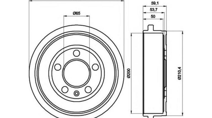 Tambur frana Skoda FABIA Praktik 2001-2007 #3 0986477133