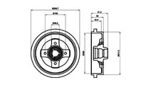 Tambur frana Skoda FELICIA combi (6U5) 1995-1998 #...