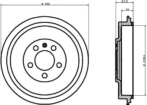 Tambur frana SKODA OCTAVIA I (1U2) (1996 - 2010) TEXTAR 94024300 piesa NOUA