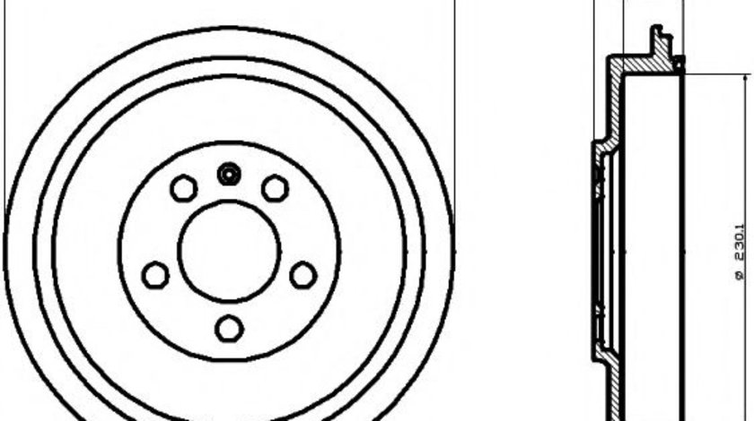 Tambur frana SKODA OCTAVIA I (1U2) (1996 - 2010) TEXTAR 94024300 piesa NOUA