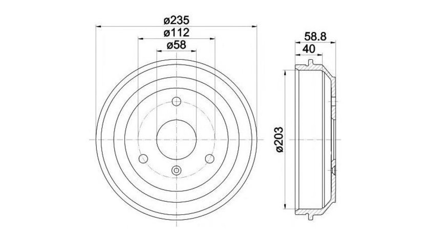 Tambur frana Smart FORTWO Cabrio (451) 2007-2016 #2 0004329V001