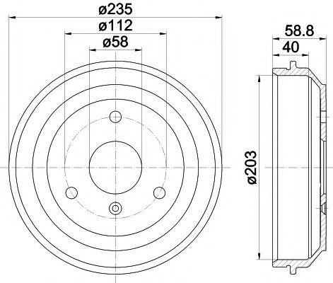 Tambur frana SMART FORTWO Cupe (451) (2007 - 2016) TEXTAR 94035600 piesa NOUA