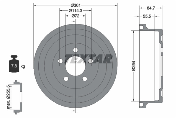 Tambur Frana Textar Plymouth 94040100