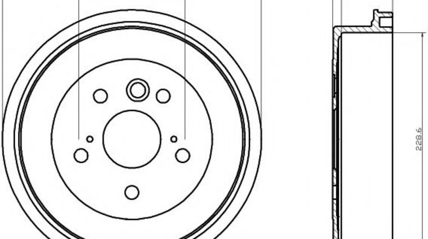 Tambur frana TOYOTA RAV 4 I Cabrio (SXA1) (1997 - 2000) TEXTAR 94022200 piesa NOUA