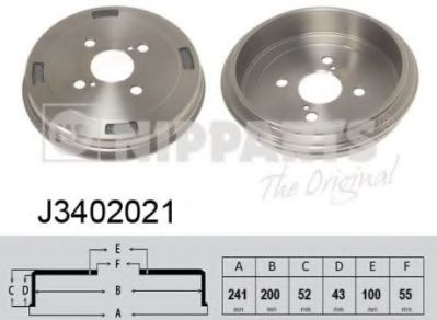 Tambur frana TOYOTA YARIS (P13) (2010 - 2016) NIPPARTS J3402021 piesa NOUA