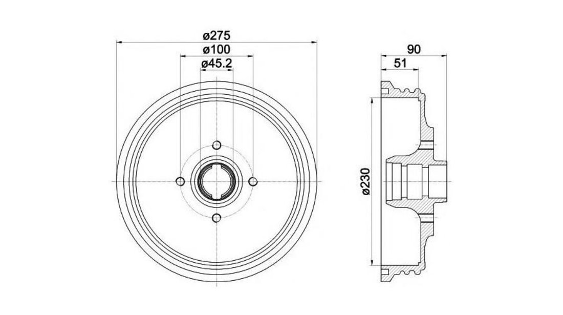 Tambur frana Volkswagen VW CADDY II combi (9K9B) 1995-2004 #2 100630