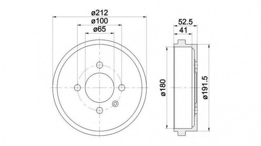 Tambur frana Volkswagen VW LUPO (6X1, 6E1) 1998-2005 #2 0986477105