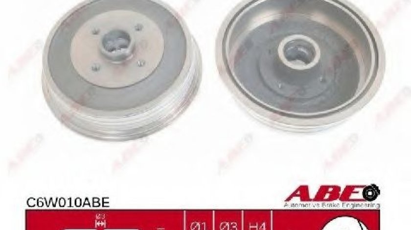 Tambur frana VW CADDY II Caroserie (9K9A) (1995 - 2004) ABE C6W010ABE piesa NOUA