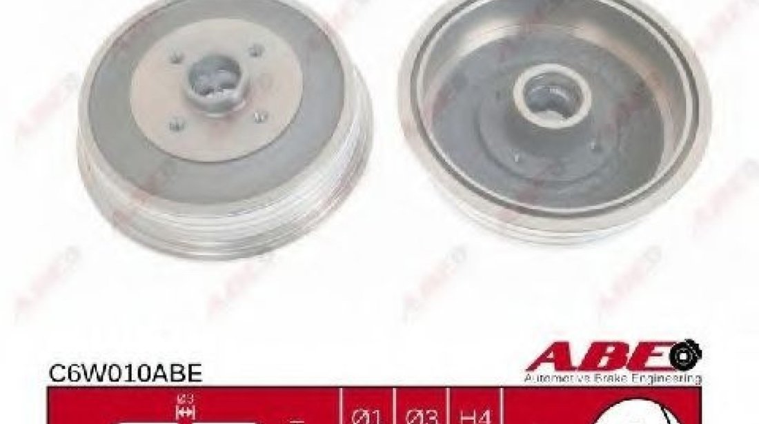 Tambur frana VW CADDY II Combi (9K9B) (1995 - 2004) ABE C6W010ABE piesa NOUA