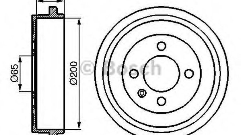 Tambur frana VW LUPO (6X1, 6E1) (1998 - 2005) BOSCH 0 986 477 106 piesa NOUA