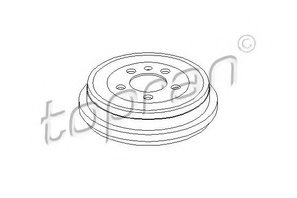 Tambur frana VW POLO (9N) (2001 - 2012) TOPRAN 110 039 piesa NOUA