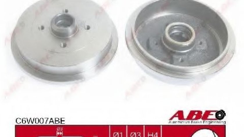 Tambur frana VW POLO CLASSIC (6KV2) (1995 - 2006) ABE C6W007ABE piesa NOUA