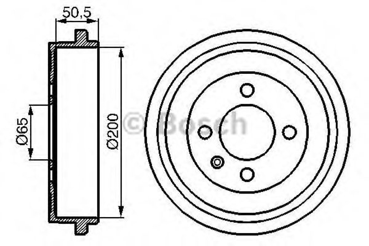 Tambur frana VW POLO CLASSIC (6KV2) (1995 - 2006) BOSCH 0 986 477 106 piesa NOUA