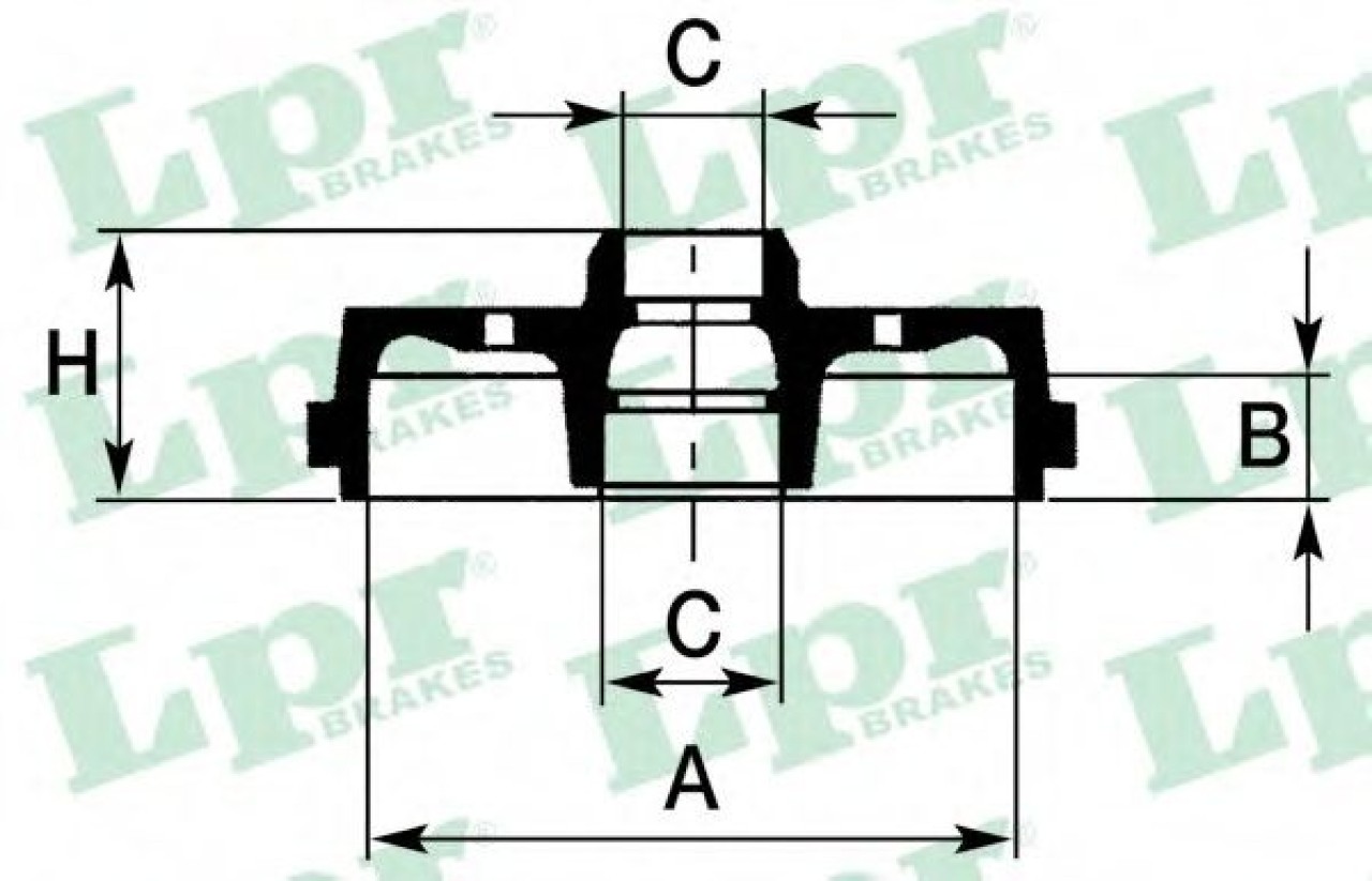 Tambur frana VW POLO CLASSIC (6KV2) (1995 - 2006) LPR 7D0226 piesa NOUA