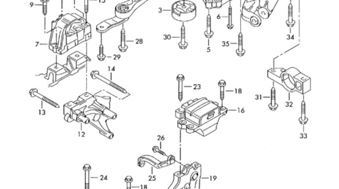 Tampon balans motor OEM 1K0199855L