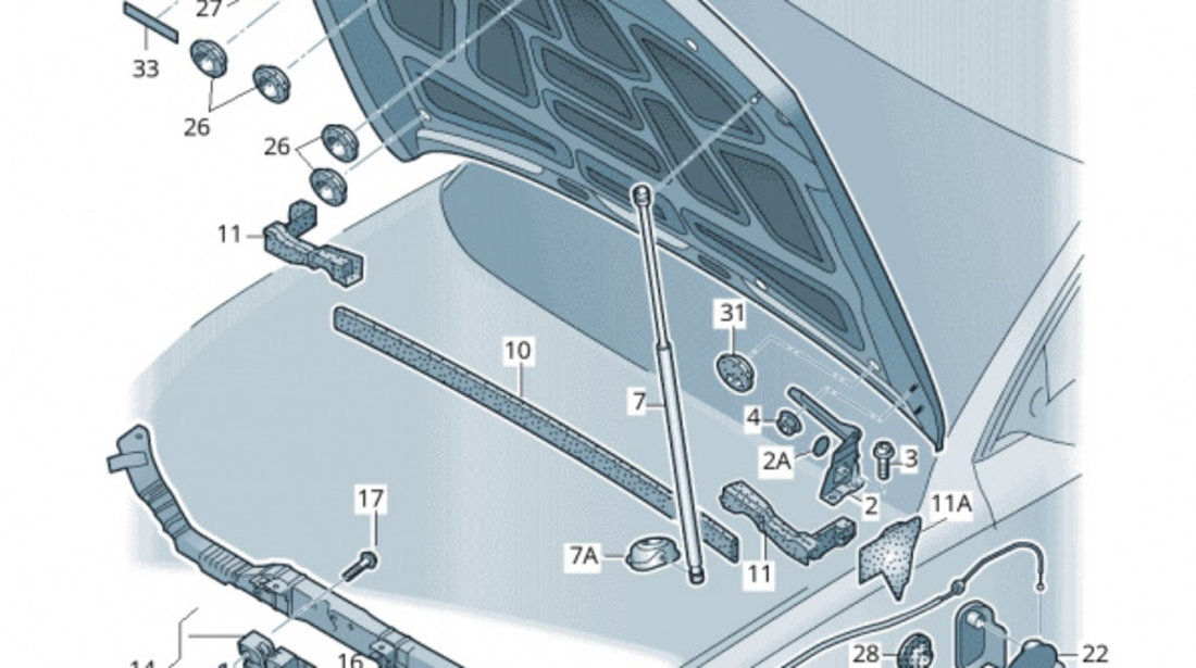 Tampon Capota Motor Oe Audi 8P0823433A