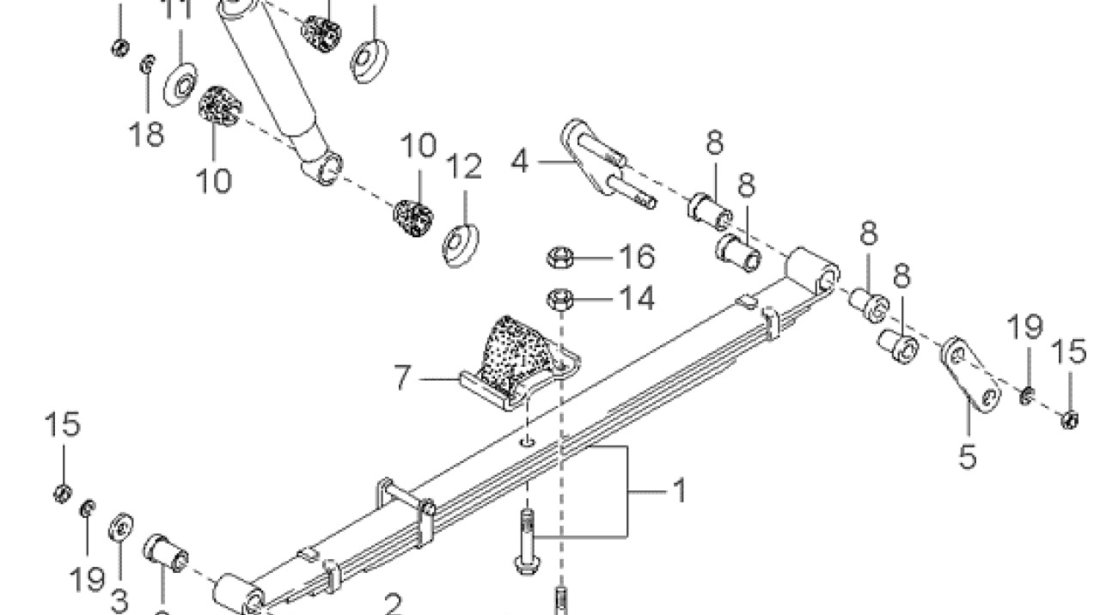 Tampon cauciuc arc spate Kia K 2500 (poz.7) KIA AM 0K60A28320