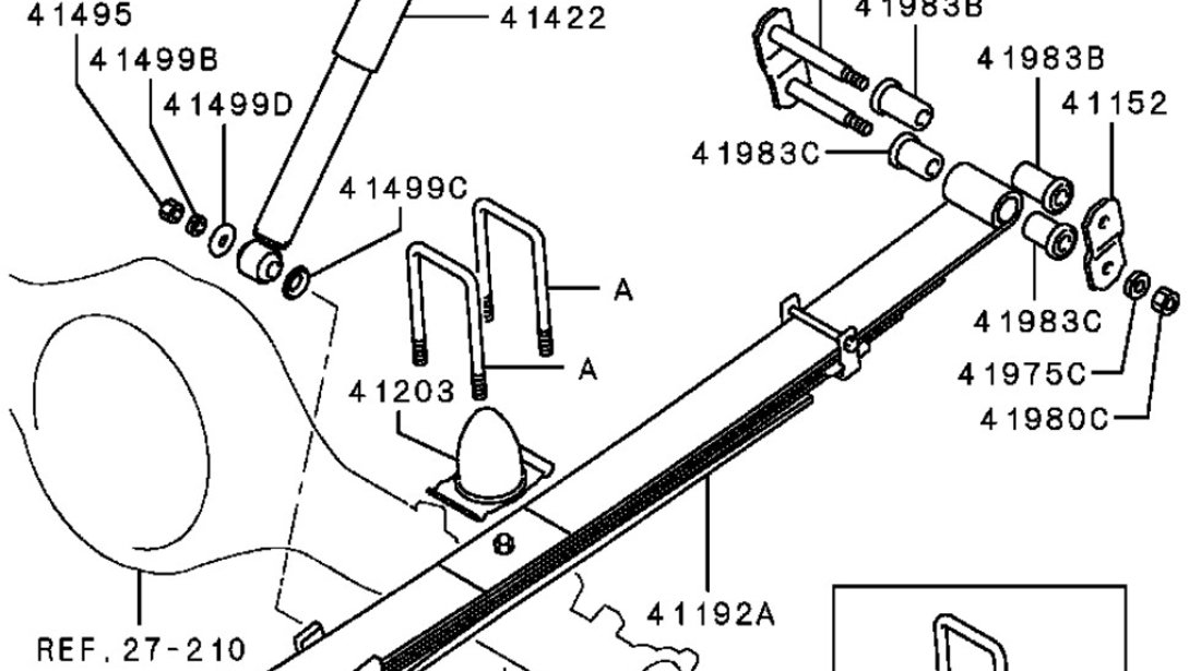 Tampon cauciuc arc spate Mitsubishi L200 MITSUBISHI OE MR992642