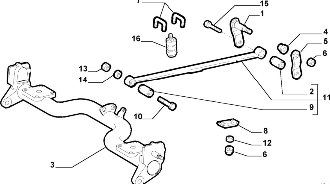 Tampon cauciuc punte spate Fiat Doblo BIRTH 46751547