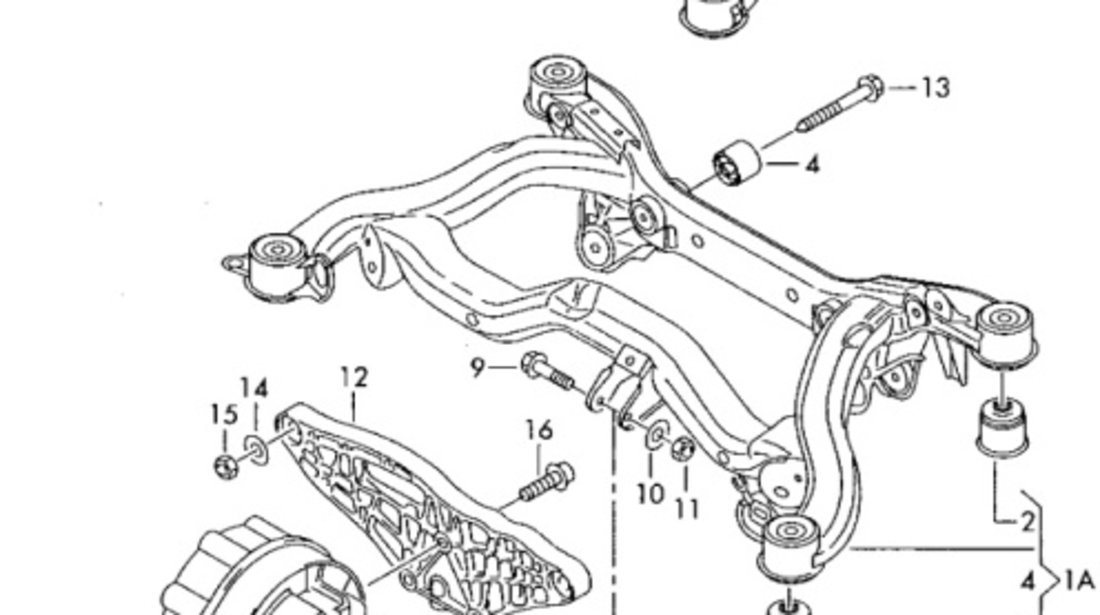 Tampon grup 8E0599125B Audi A4 B6 Sedan 2003 1.8T AVJ OEM 8E0599125B