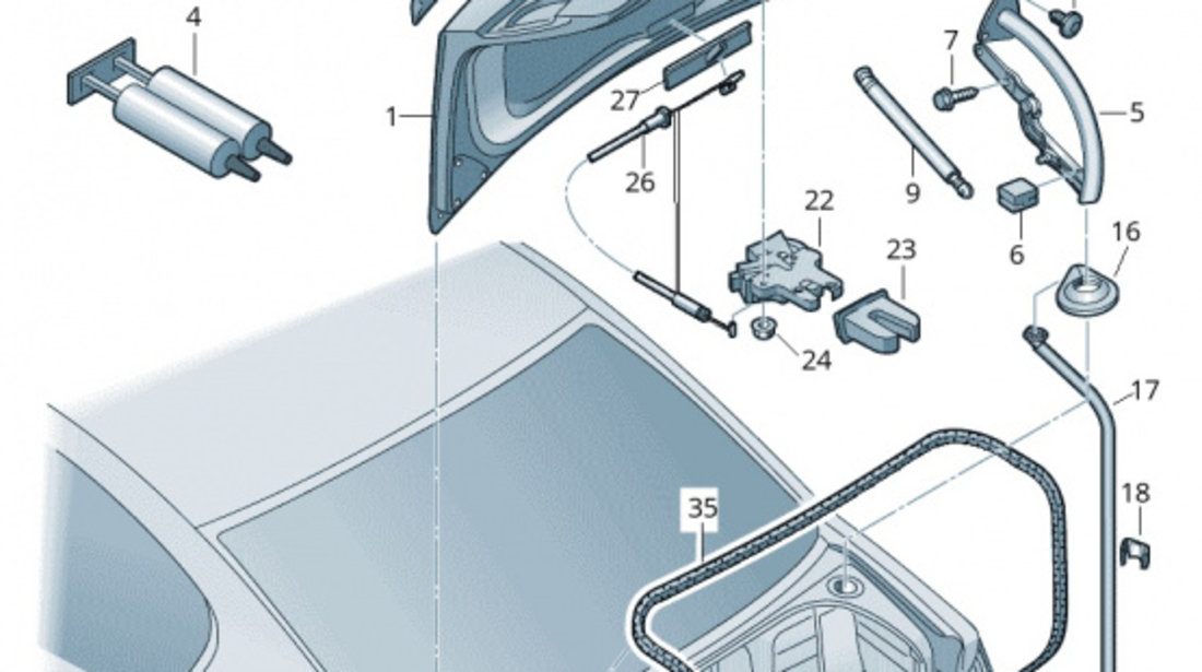 Tampon Portbagaj Oe Volkswagen Passat B6 2005-2010 3C5827373A